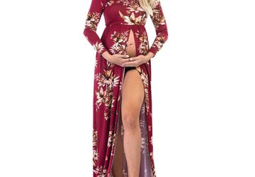 Off-the-Shoulder Maternity Photo Shoot Dress | Gorgeous Maternity Dresses