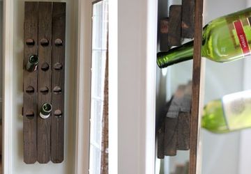 Wood Plank Wine Rack