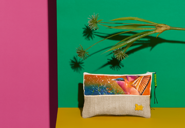 Southern Carmine Hand Painted Pouch