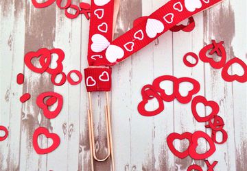 Valentine Ribbon Heart Paper Clip