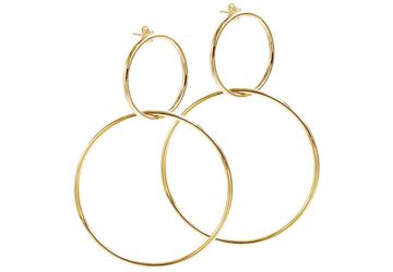 Sterling Silver Hoop Earrings Gold Plated