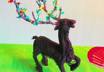 Figurine "Deer the summer forest guardian"