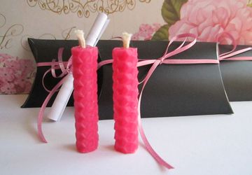 New Beginning  Hand rolled beeswax candles with a Legend representing : LOVE