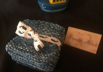 Shades of Blue Baby Washcloth