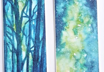 Doublesided Galaxy Forest Bookmark