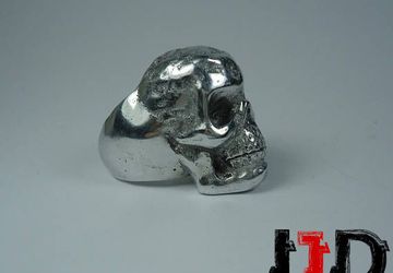 Silver Skull Ring - Skull Jewelry - Biker Jewelry - Demon Jewelry - Demon Ring - Biker Ring - Black Metal Ring - Gothic Ring - Death Metal