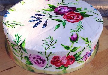 "Water-color" cake