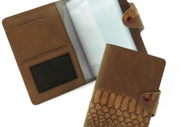 A leather cover for driver's license CANGURIONE 3341-031 DP ANC Light Brown