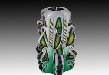 Unique handmade gift candle - Hand Carved candles - 5 inch/ 12cm
