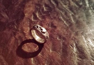 Sterling Silver Tribal Elements "Carved Swirl"Ring
