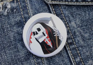 Grim Reaper Pin Badge