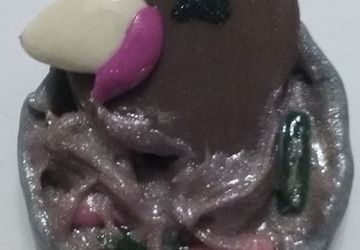 Turkey neck soup polymer clay magnet