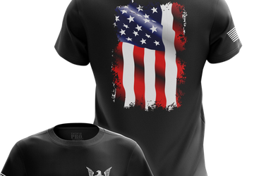 Waving Flag Mens Military T-Shirts | Tactical Pro Supply