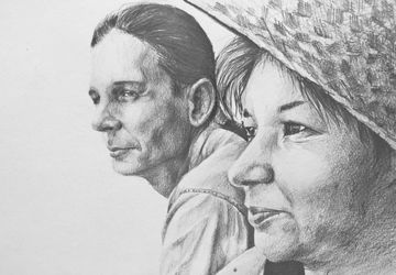 Custom  Family Portrait / Family Portrait from Photo / Personalized Anniversary Gift for him / Wedding gift / Art Portrait /