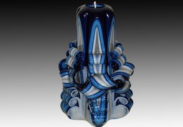 Carved candle - Unique candle - Beautiful candle - Coworker gift - Unique gift - Hand carved candle - Handmade candle - 5 inch/ 12cm