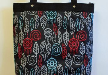 Textile bag "Foliage" (black).
