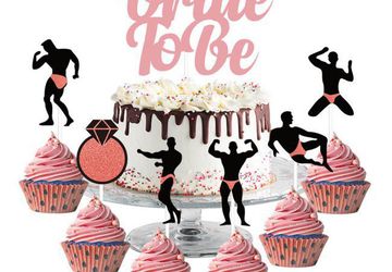 Cute and Fun Sexy Male Cupcake Toppers (Pack of 7) | Hens Night Shop