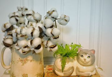 Vintage cat planter | Vintage cat decor | vintage cat Storage | cat lover gift