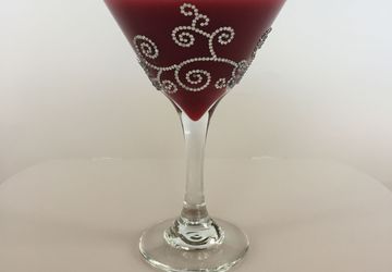 Unique decorative martini glass