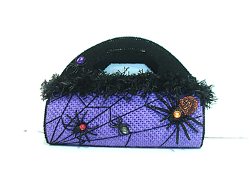 Purple and Black large Halloween Clutch/Evening bag