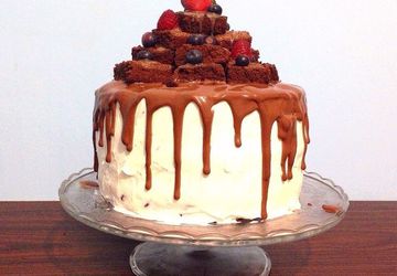 Chocolate cake with jam