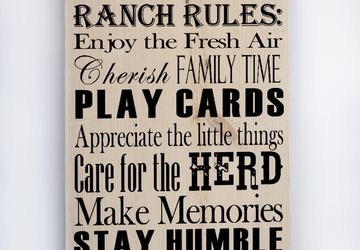 Ranch Rules, Custom Ranch Signs, Ranch Décor, Ranch House Décor, Custom Signs, Father’s Day, Custom Wood Signs, Country Wall Décor, Wall Art