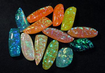 Man Made Diaclo Glass Opals Mix Size Mix Shape 285.1Ct. A++ Loose Gems Lot A-92