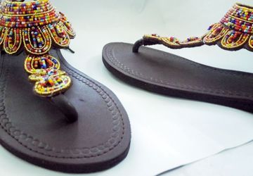 African beaded sandals