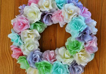Beautiful Coffee filter flower wreath