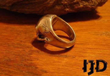Silver Skull Ring - Black Metal Ring - Black Metal Jewelry - Gothic Ring - Vampire Ring - Viking Ring