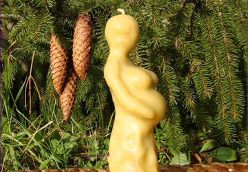 Pregnancy candle, Mother candle, New mom candle, Fertility candle, Pregnant woman candle, Hand-sculpted candle, Beeswax candle, Doula gift