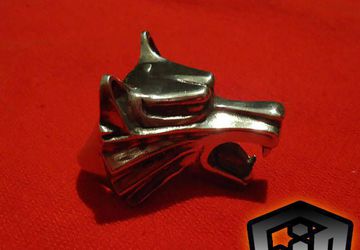 Silver Witcher Wolf Ring - Witcher Jewelry - Watain Ring - Watain Merchandise - Black Metal Jewelry - Black Metal Ring