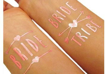 Amazing Rose Gold Bride + Bride Tribe Tattoos Pack/Pecka Products