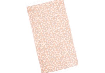 Salmon Pink Leopard Animal Turkish Towel Ideal For Beach Vacations And Picnics