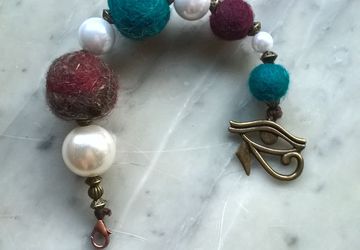 Charm per borse, pendente grande, decorazione portachiavi e zip, abbellimento chiusure borsa, perle di feltro e acrilico