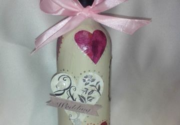 A wedding bottle of wine