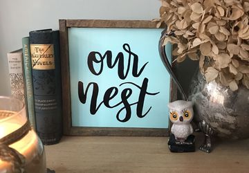 Our Nest Nest | Wooden Sign | Farmhouse Sign | Rustic wooden sign | New home gift | New place | Housewarming