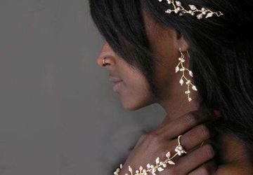 Bridal jewelry set, Pearl jewelry set for bride. Bohemian wedding jewelry set.