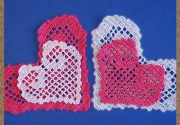 Glass-holder napkin "St. Valentine's day"
