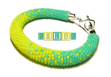 "Mint and lemon" summer bracelet