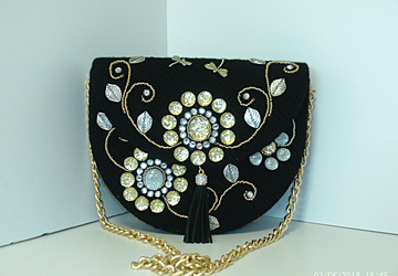 Gold,Sliver and Black Tote bag