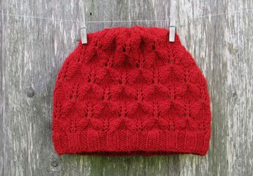 Red Hat, Winter Hat, Soft Wool Hat, Hat for Woman, Knitted Hat, Hand knitted