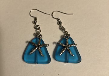 Sea glass earrings