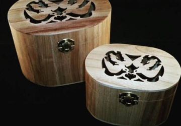 Two Doves Nesting Wooden Storage Boxes