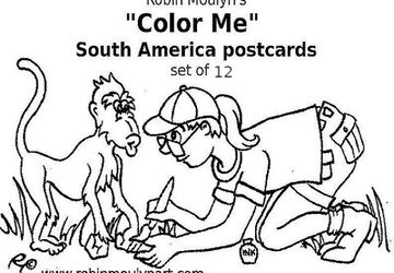 Robin Moulyn's "Color Me" South America Postcards Set of 12
