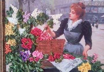 A picture "Young flower lady"
