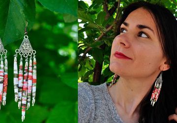 Paper earrings