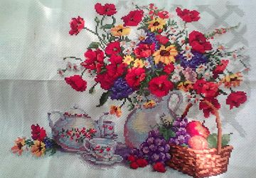 A painting "A tea-party in a garden"