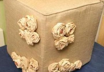 DIY poof from recycled materials!