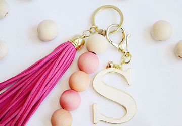 Wooden Beads Keychain